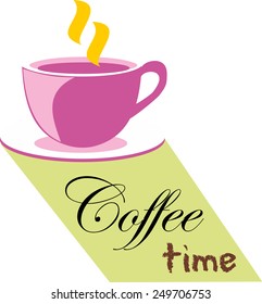 coffee cup icon flat design vector - Illustration