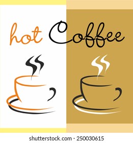 coffee cup icon flat design vector - Illustration