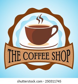 coffee cup icon flat design vector - Illustration