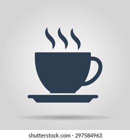 coffee cup icon. Flat design style eps 10