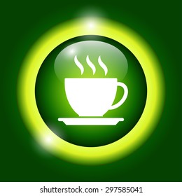 coffee cup icon. Flat design style eps 10