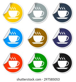 coffee cup icon. Flat design style eps 10