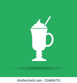 coffee cup icon. Flat design style eps 10