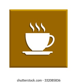 coffee cup icon. Flat design style eps 10