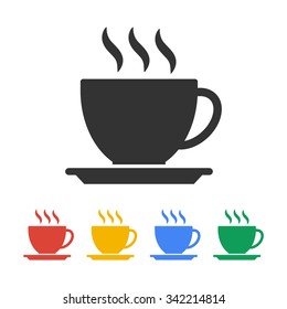 coffee cup icon. Flat design style eps 10