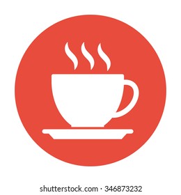 coffee cup icon. Flat design style eps 10