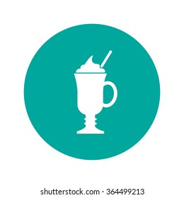 coffee cup icon. Flat design style eps 10