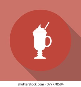 coffee cup icon. Flat design style eps 10