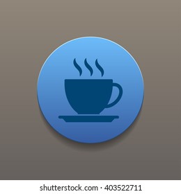 coffee cup icon. Flat design style eps 10
