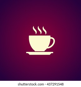 coffee cup icon. Flat design style eps 10