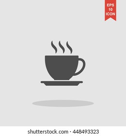 coffee cup icon. Flat design style eps 10