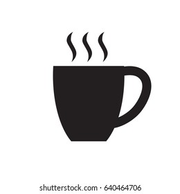 Coffee cup icon. Flat design. Isolated. Vector illustration.