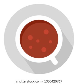 Coffee cup icon. Flat illustration of coffee cup vector icon for web design