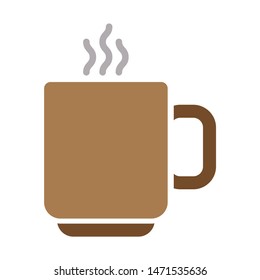 coffee cup icon. flat illustration of coffee cup - vector icon. coffee cup sign symbol