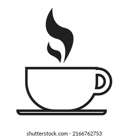 icono de taza de café, ilustración de icono de taza de café plana, icono de café y café, adecuado para diseño web y logotipo