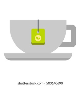 Coffee cup icon. Flat illustration of coffee cup vector icon for web design