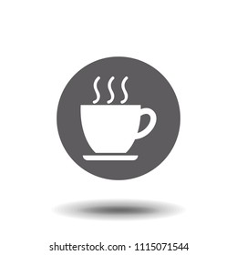 Coffee cup Icon Flat Style. Cup Vector. Mug Isolated Icon.