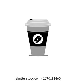 coffee cup icon flat style