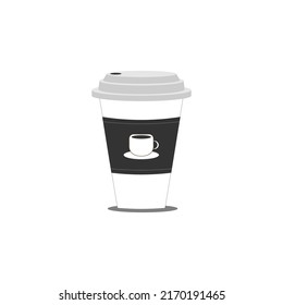coffee cup icon flat style
