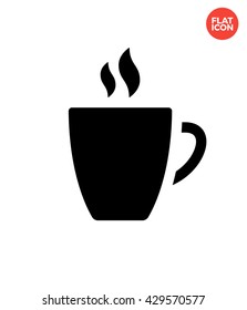 Coffee cup Icon Flat Style Isolated Vector Illustration