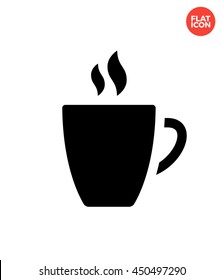 Coffee cup Icon Flat Style. Cup Vector. Mug Isolated Icon. Coffee cup Illustration. Coffee mug Icon. Coffee cup Icon for Apps UI. Coffee Web Icon. Cup with Coffee Icon Template. Coffee Icon Design.