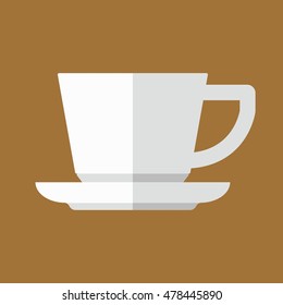 Coffee cup icon. Flat style vector illustration