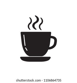 Coffee cup icon flat vector template design trendy