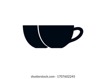 Coffee cup icon flat vector eps 10
