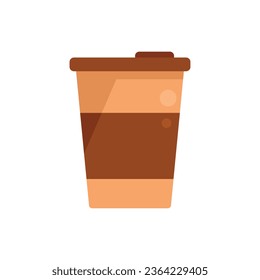 Coffee cup icon flat vector. Cafe espresso. Emoji cream isolated