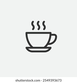 Coffee cup icon flat vector design