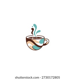 Coffee cup icon flat vector design.