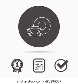 Coffee cup icon. Food and drink sign.