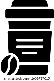 Coffee Cup Icon Glyph Vector Illustration