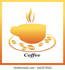 Coffee cup icon graphic design concept. Elements that can be edited, can be used as types of logos, icons, templates on the web and print.