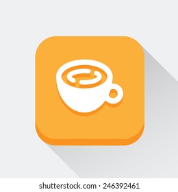 Coffee cup icon great for any use. Vector EPS10.