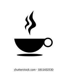 coffee cup icon. hot beverage symbol flat style isolated on white background. vector illustration