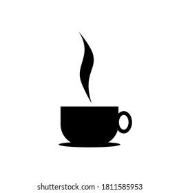 coffee cup icon. hot beverage symbol flat style isolated on white background. vector illustration