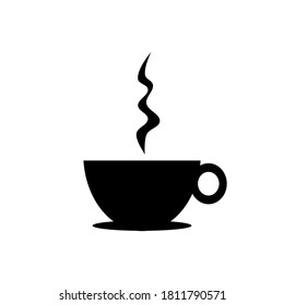 coffee cup icon. hot beverage symbol flat style isolated on white background. vector illustration