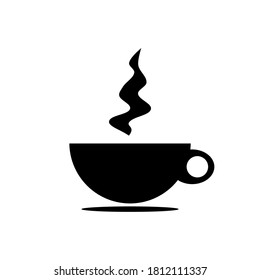 coffee cup icon. hot beverage symbol flat style isolated on white background. vector illustration