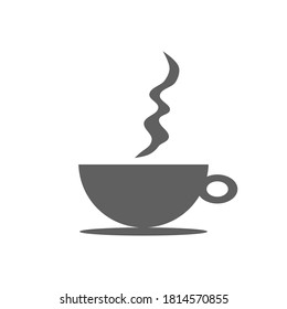 coffee cup icon. hot beverage symbol flat style isolated on white background. vector illustration