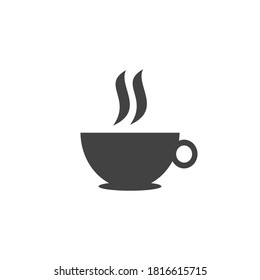 coffee cup icon. hot beverage symbol flat style isolated on white background. vector illustration