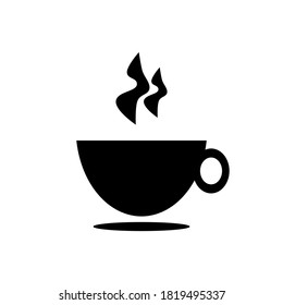 icono de taza de café. símbolo de bebida caliente estilo plano aislado en fondo blanco. ilustración vectorial