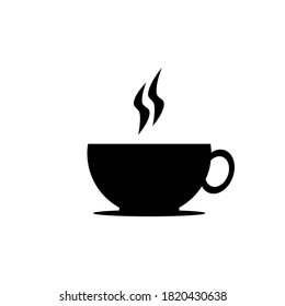 coffee cup icon. hot beverage symbol flat style isolated on white background. vector illustration