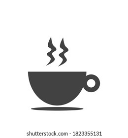 coffee cup icon. hot beverage symbol flat style isolated on white background. vector illustration