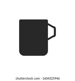 Coffee cup icon. Hot and cold drink cup symbol. Logo design element