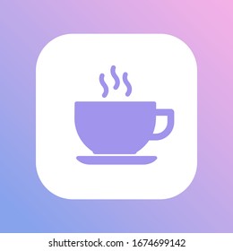 Coffee cup icon. Hot drink icon vector