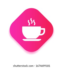 Coffee cup icon. Hot drink icon vector