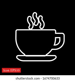 Coffee cup icon. Hot drink icon vector