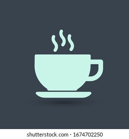 Coffee cup icon. Hot drink icon vector