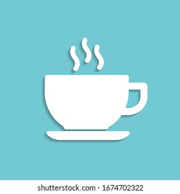 Coffee cup icon. Hot drink icon vector